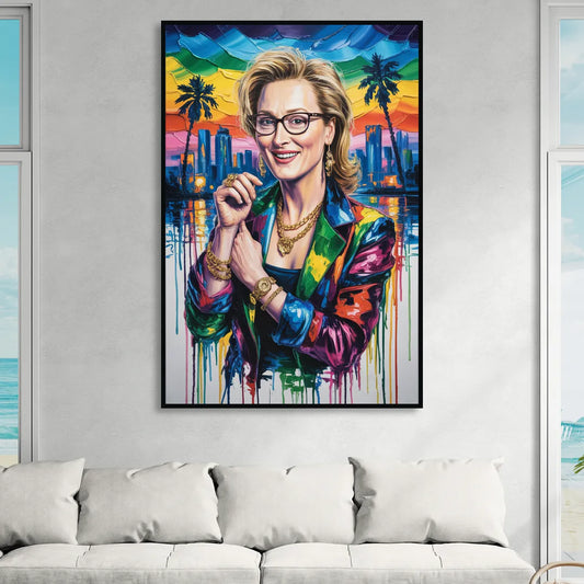 Grace Note Living Room - Black Canvas Wall Art