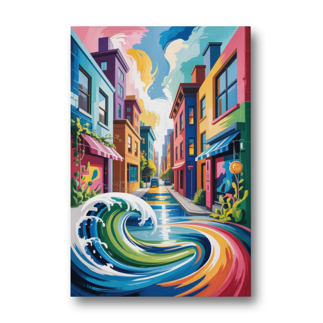 Graffiti Alley Urban - Canvas Wall Art - Front