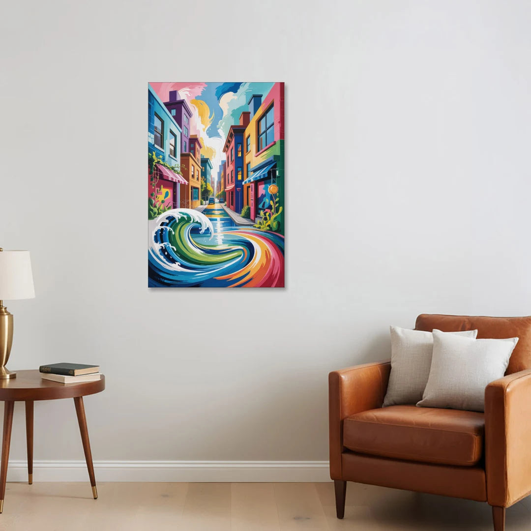 Graffiti Alley Urban - Canvas Wall Art - Sofa - 24x36