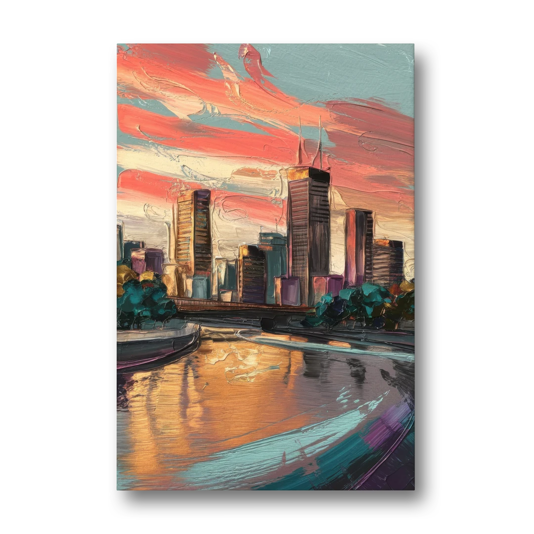 Grand Rapids Downtown Skyline - Canvas Wall Art - Front