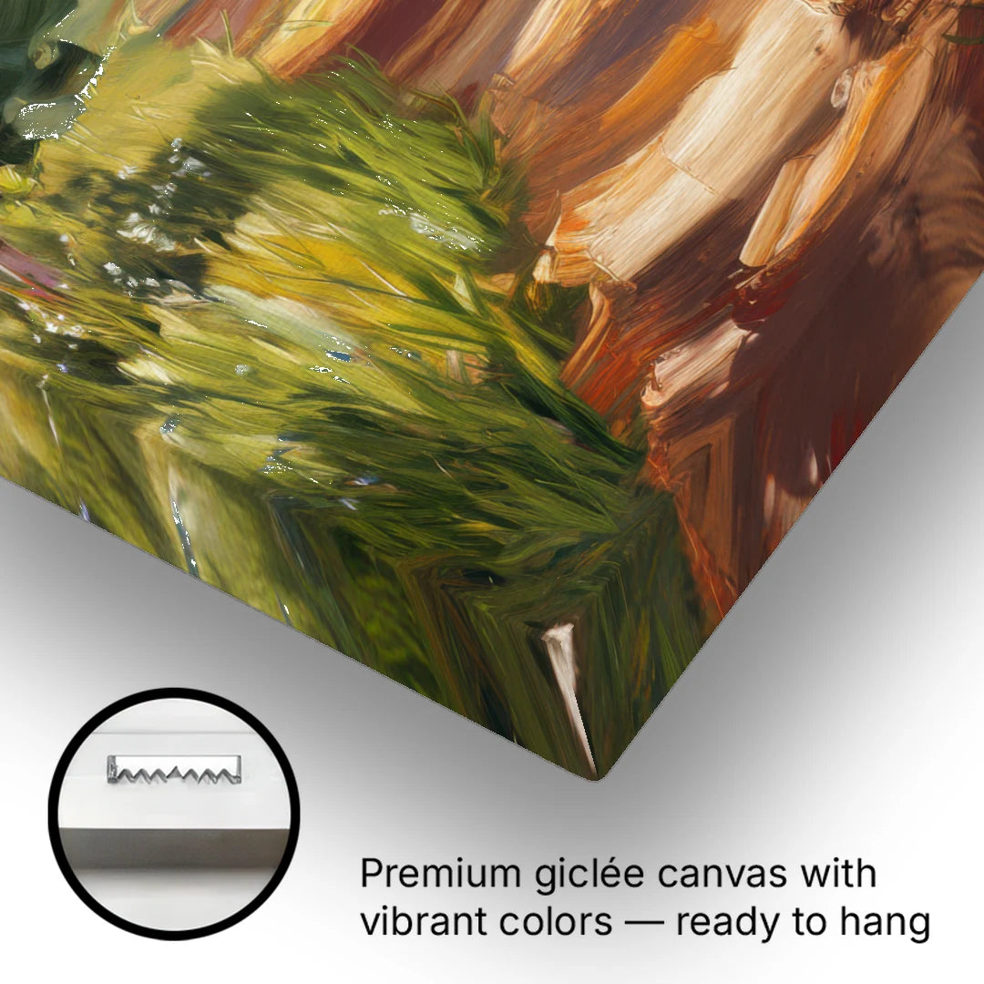 Grand Rapids Forest and Trails - Canvas Wall Art - Gallery Wrap Corner