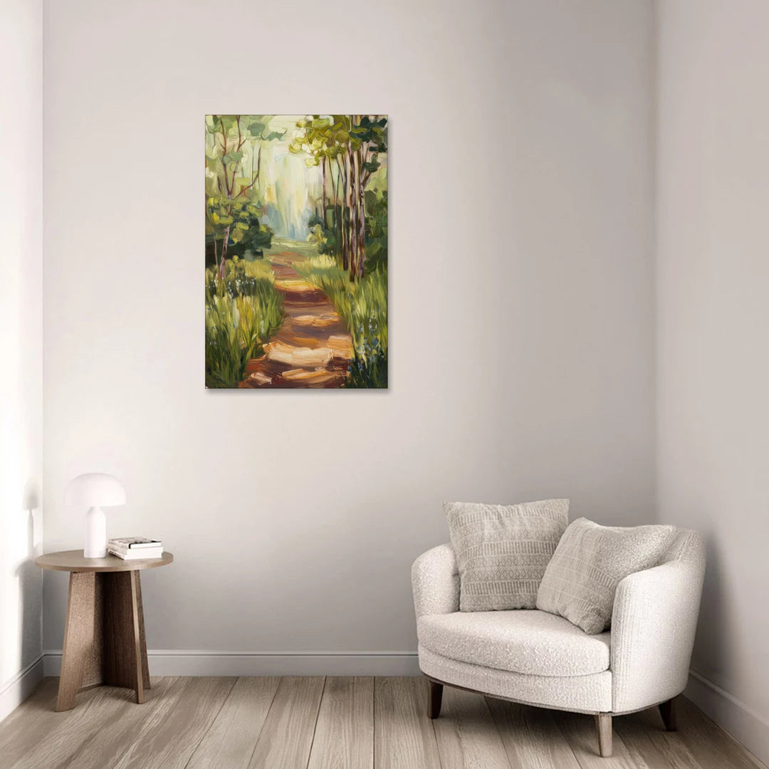 Grand Rapids Forest and Trails - Canvas Wall Art - Sofa - 24x36