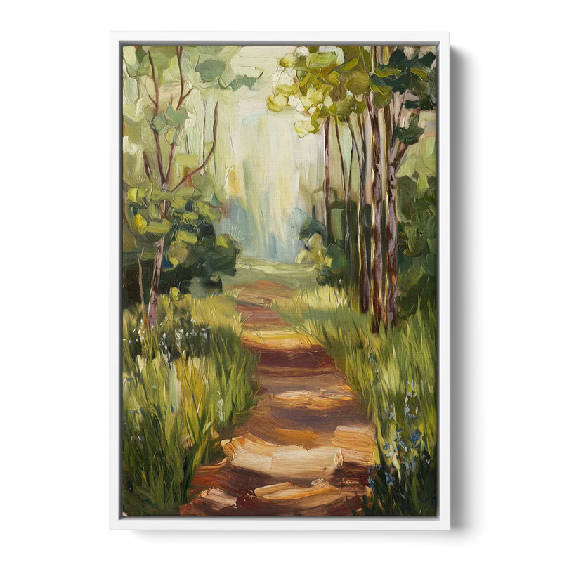 Grand Rapids Forest and Trails Front - White Canvas Wall Art