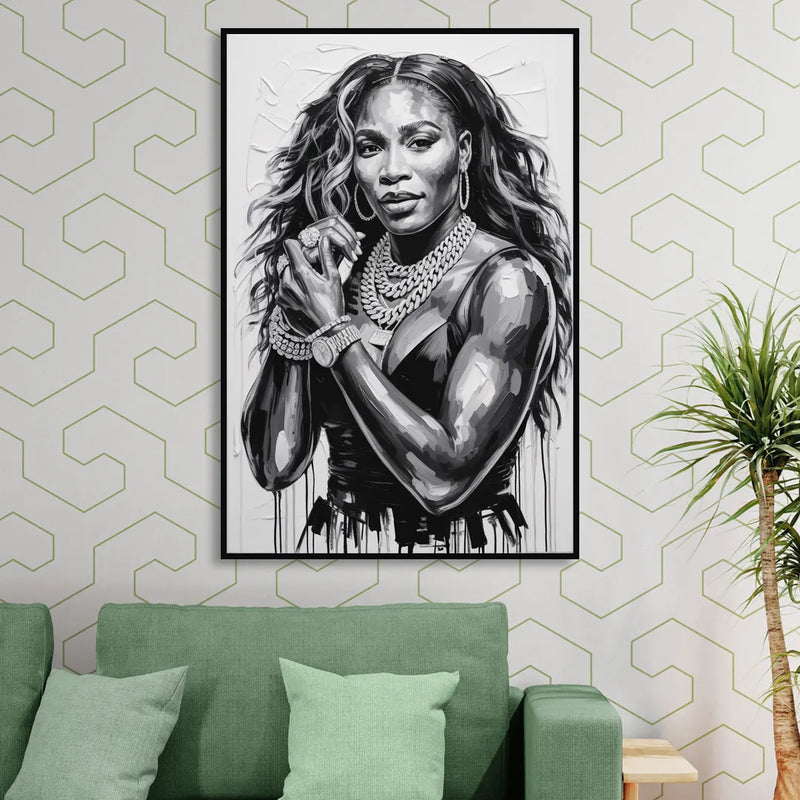 Grand Slam Sitting Room - Black Canvas Wall Art