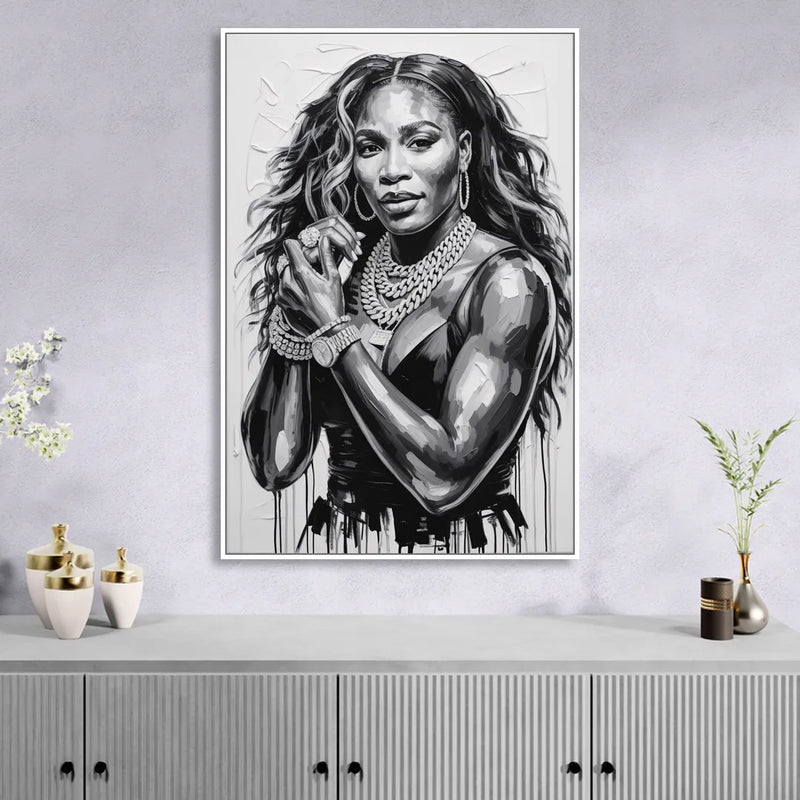 Grand Slam Living Room - White Canvas Wall Art