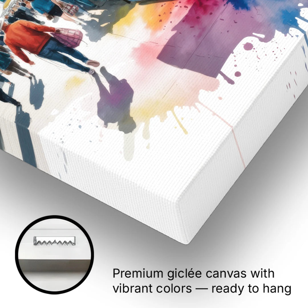 Granville Island Market - Canvas Wall Art - Gallery Wrap Corner