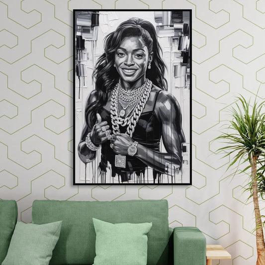 Gravity Defied 2.0 Living Room - Black Canvas Wall Art