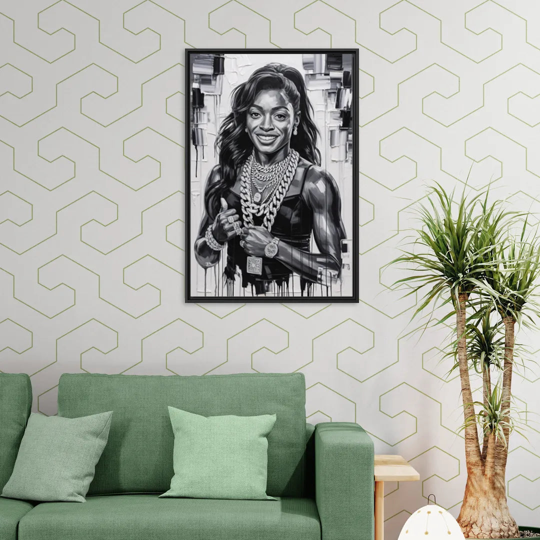 Gravity Defied 2.0 - Living Room Black Frame Canvas