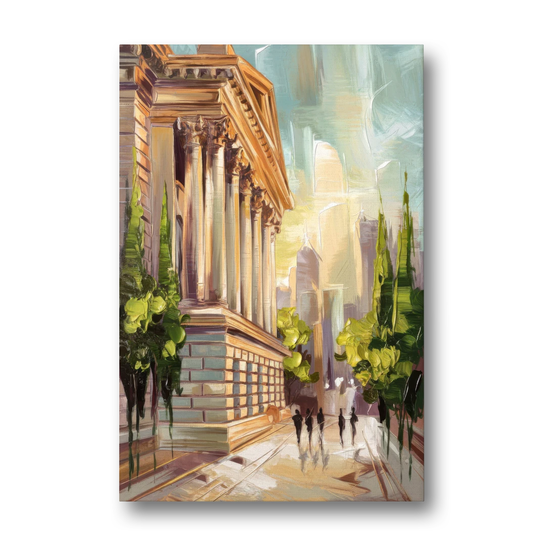 Greensboro Historic Architecture - Canvas Wall Art - Front
