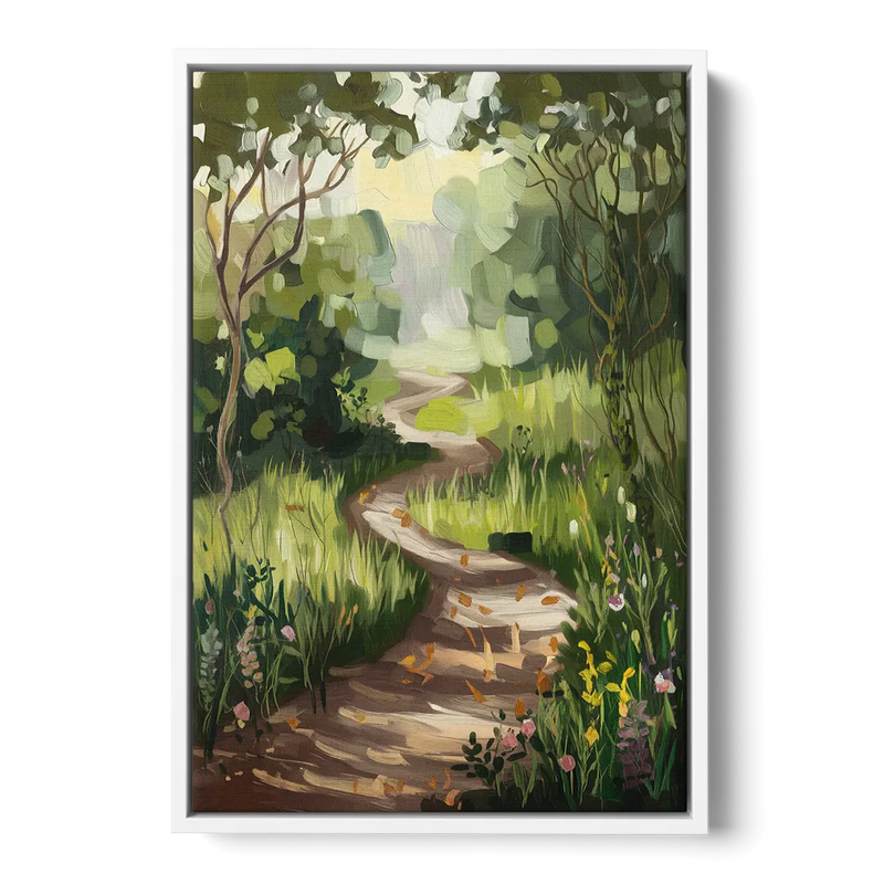 Greensboro Nature Trails Front - White Canvas Wall Art