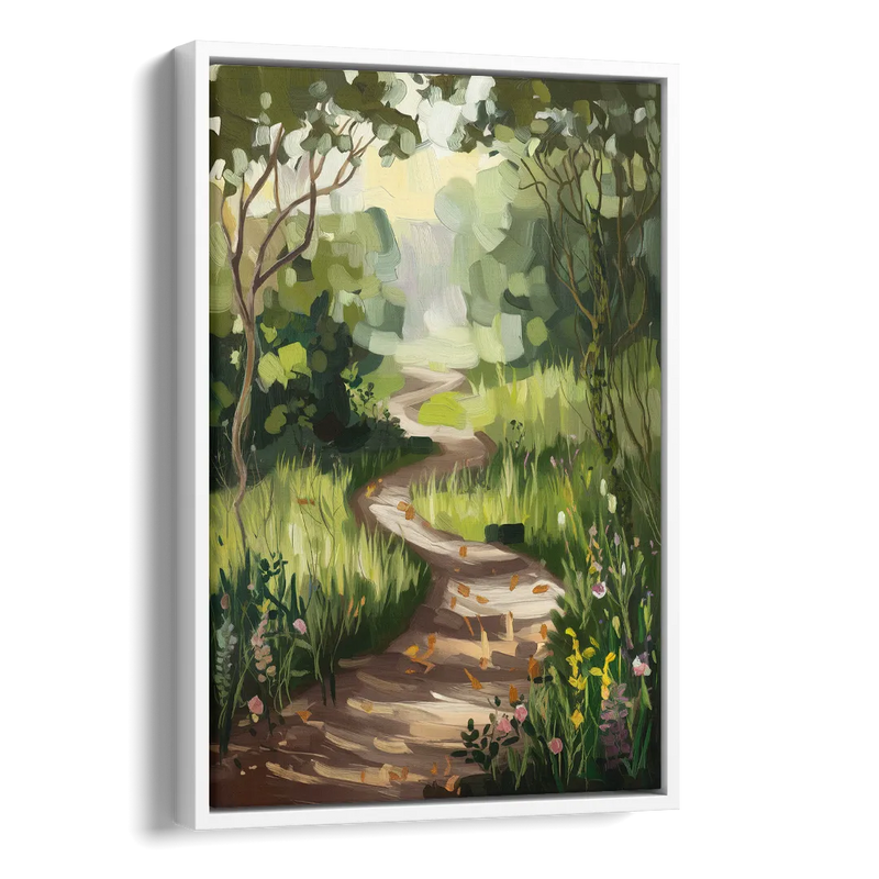 Greensboro Nature Trails Side - White Canvas Wall Art