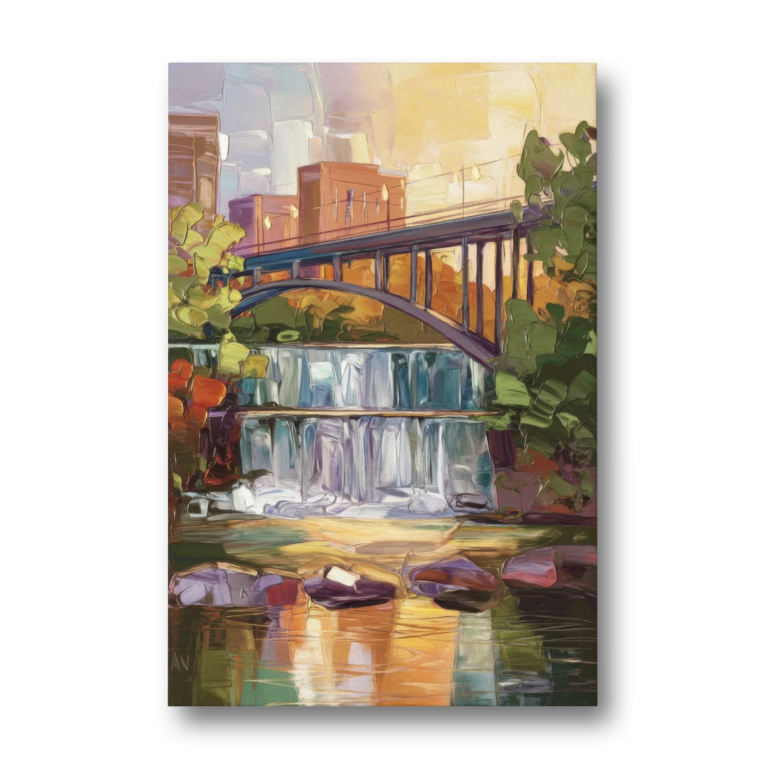 Greenville Historic Landmarks - Canvas Wall Art - Front