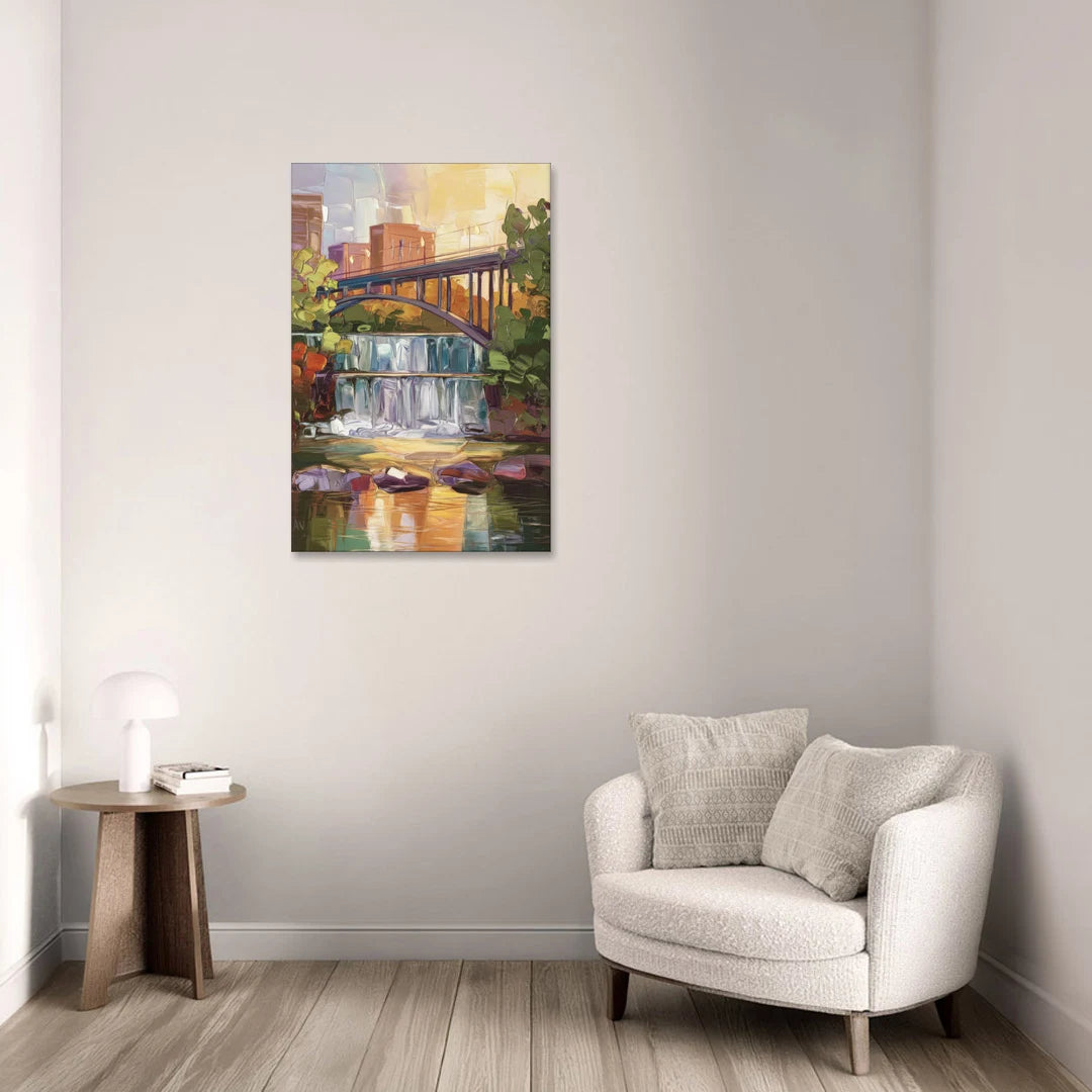 Greenville Historic Landmarks - Canvas Wall Art - Sofa - 24x36