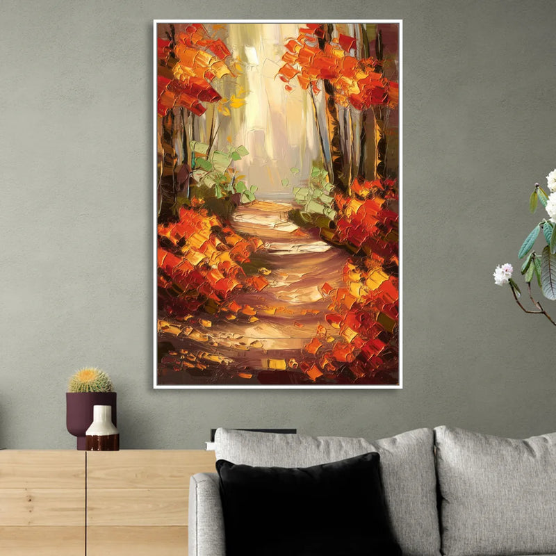 Greenville Nature Trails Sitting Room - White Canvas Wall Art