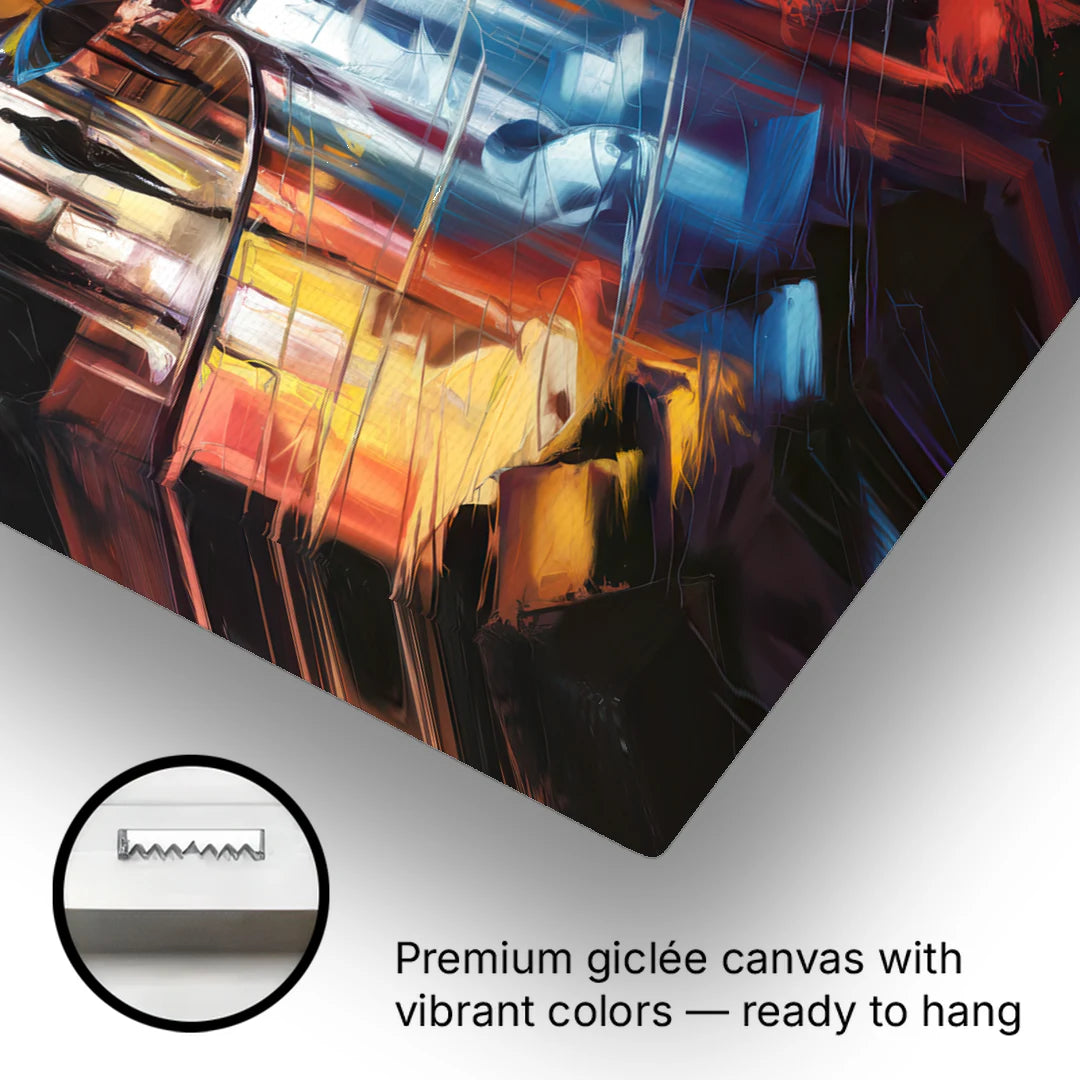 Greenville Night City Lights - Canvas Wall Art - Gallery Wrap Corner