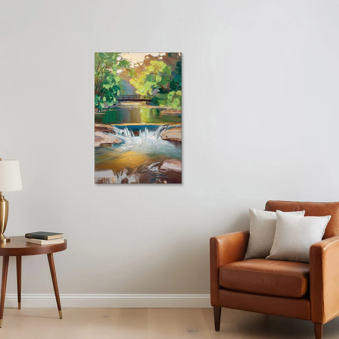 Greenville Reedy River Views - Canvas Wall Art - Sofa - 24x36