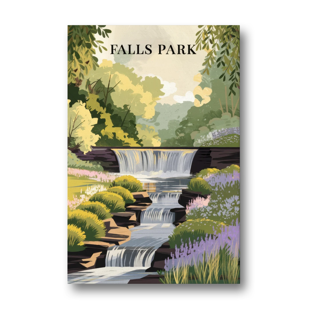 Greenville Scenic Falls Park - Canvas Wall Art - Front