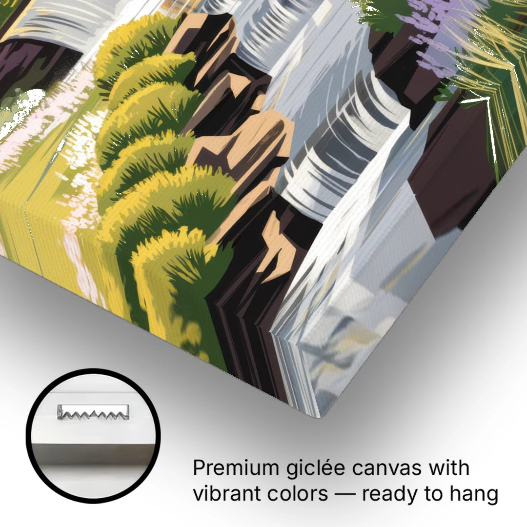 Greenville Scenic Falls Park - Canvas Wall Art - Gallery Wrap Corner