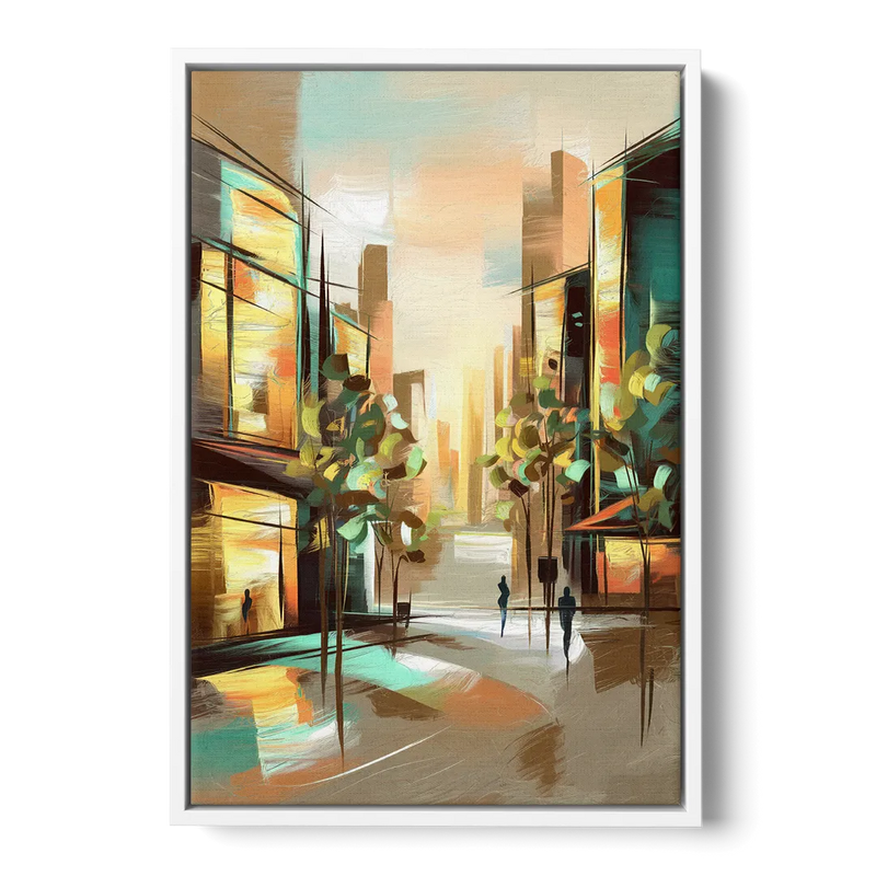 Greenville Urban Charm Front - White Canvas Wall Art