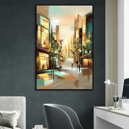 Greenville Urban Charm Living Room - Black Canvas Wall Art