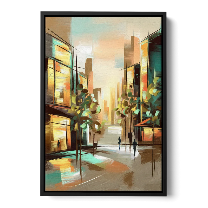 Greenville Urban Charm Front - Black Canvas Wall Art