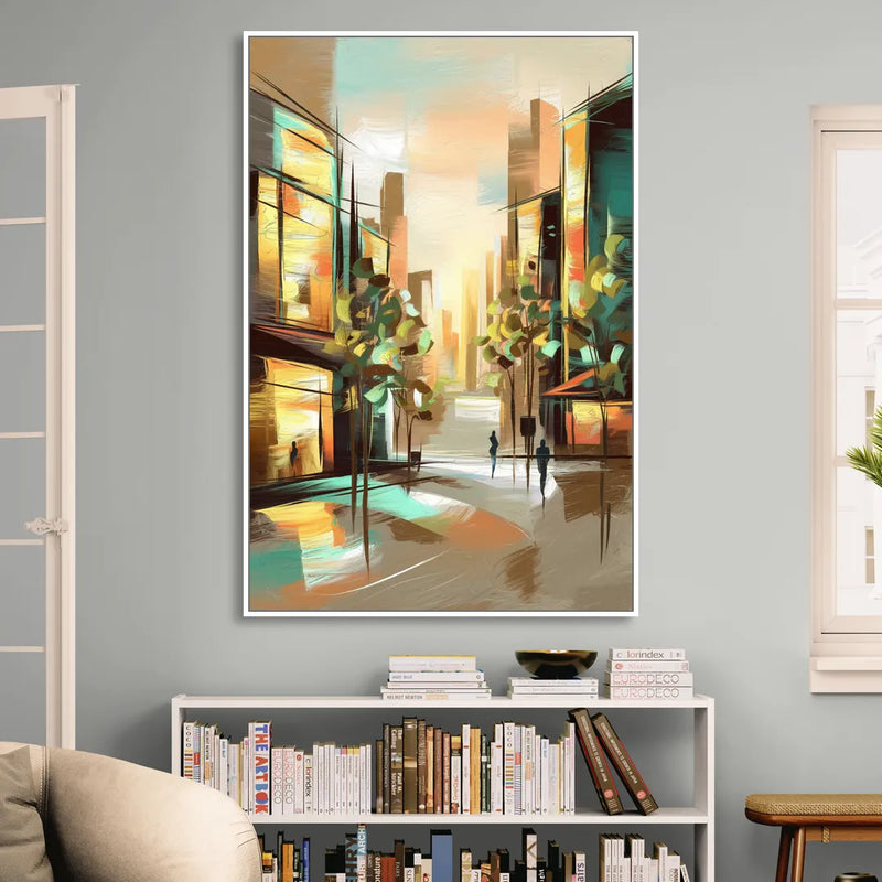 Greenville Urban Charm Sitting Room - White Canvas Wall Art