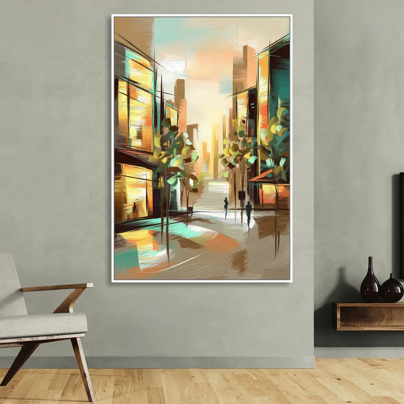 Greenville Urban Charm Living Room - White Canvas Wall Art