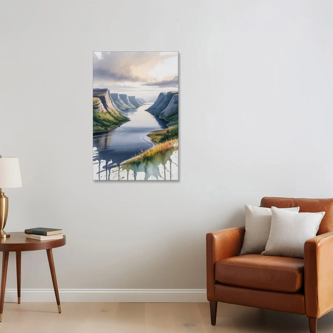 Gros Morne Fjords - Canvas Wall Art - Sofa - 24x36