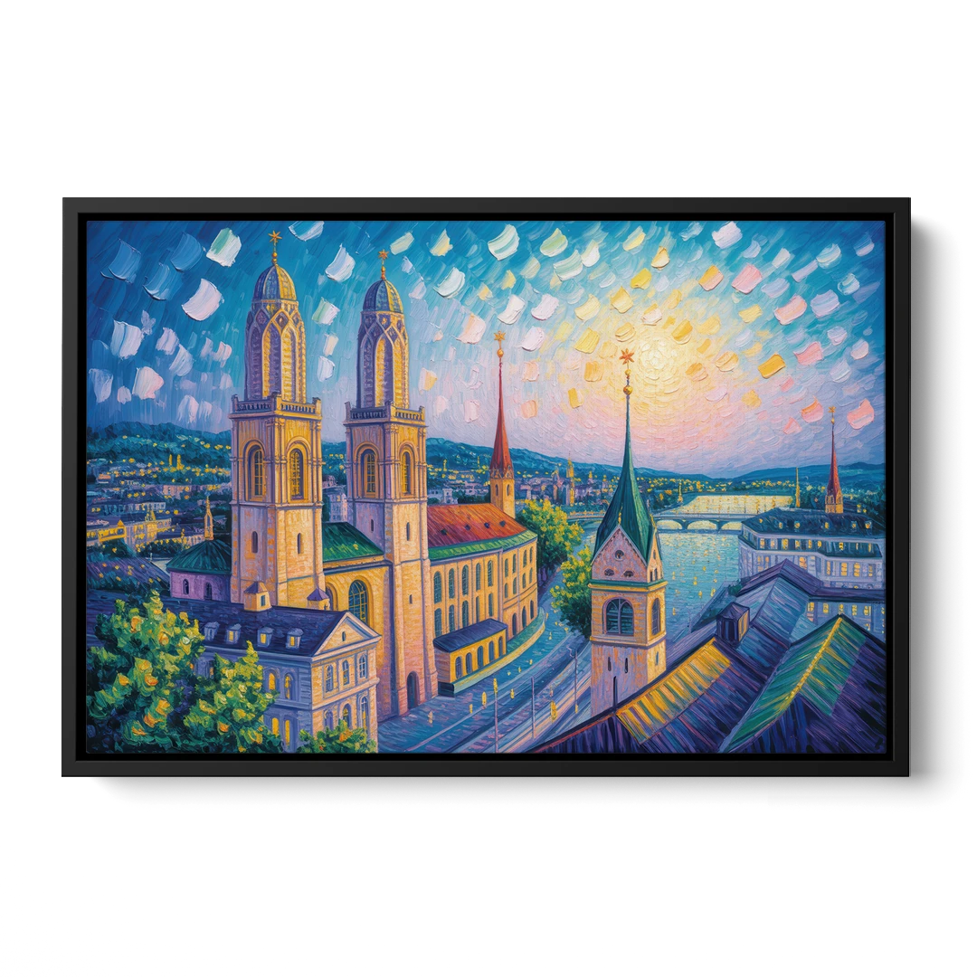 Grossmunster Majesty - Black Framed Canvas Wall Art - Front