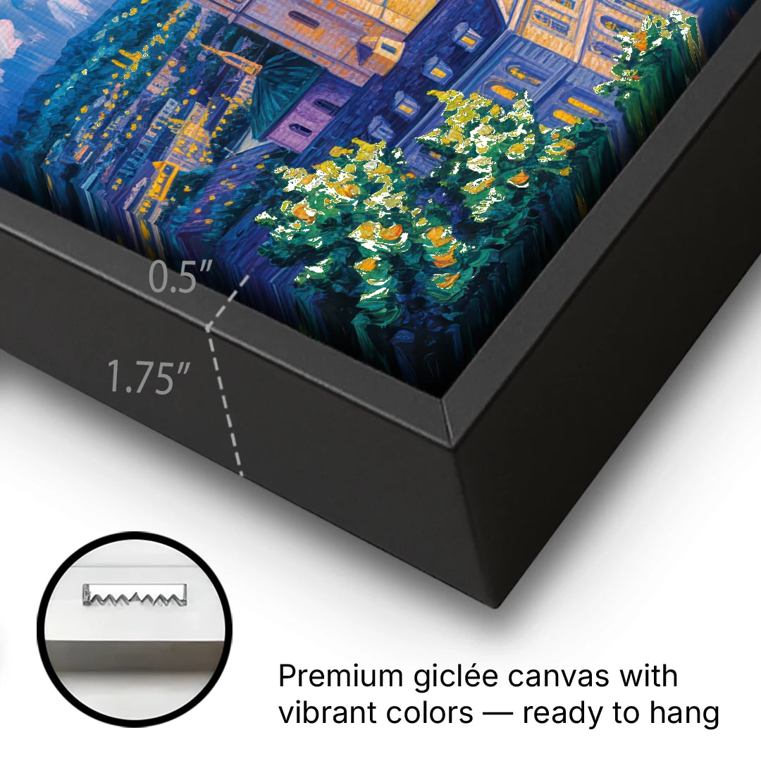 Grossmunster Majesty - Black Framed Canvas Wall Art - Gallery Wrap Corner