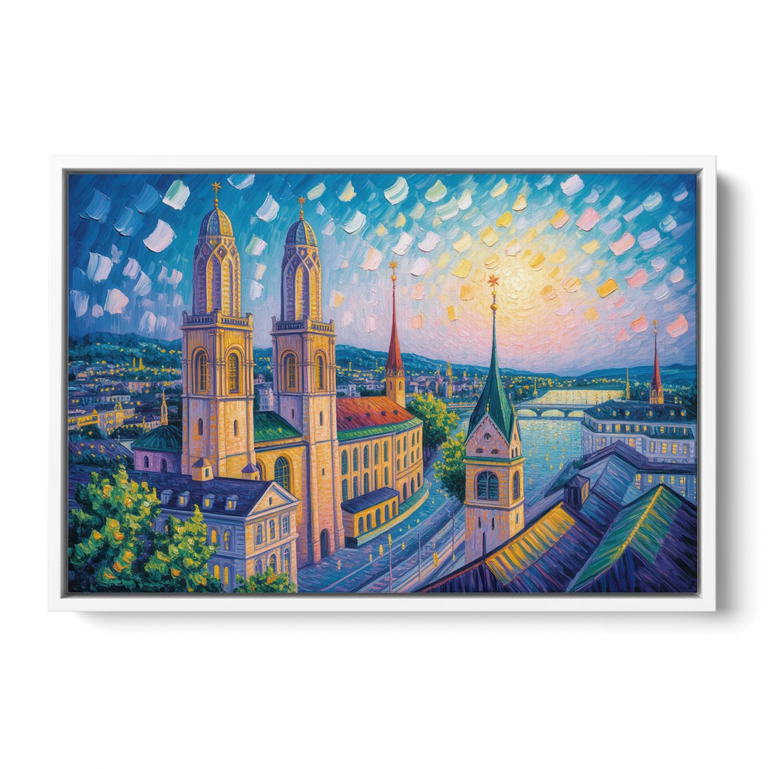 Grossmunster Majesty - White Framed Canvas Wall Art - Front