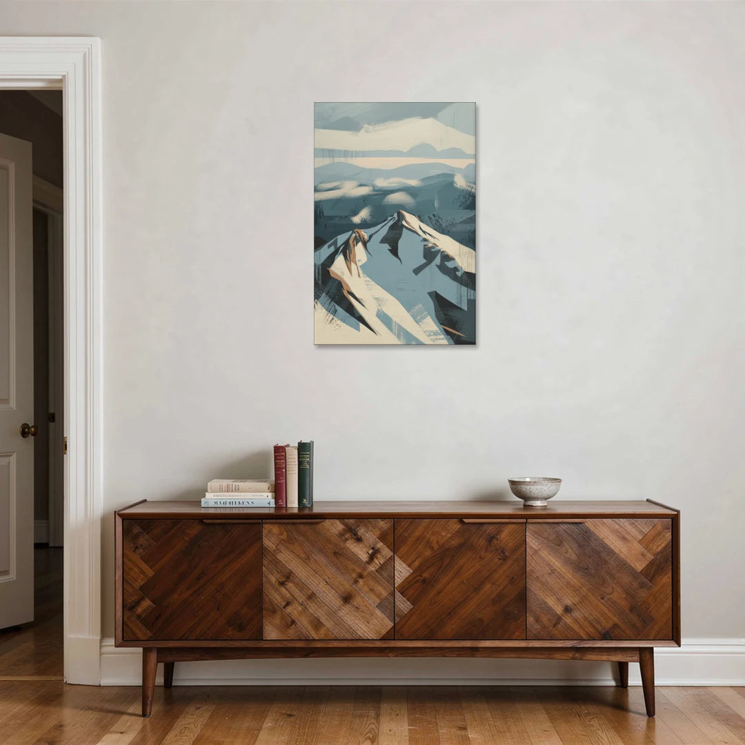 Grouse Mountain Snow View - Canvas Wall Art - Coffee Table - 24x36