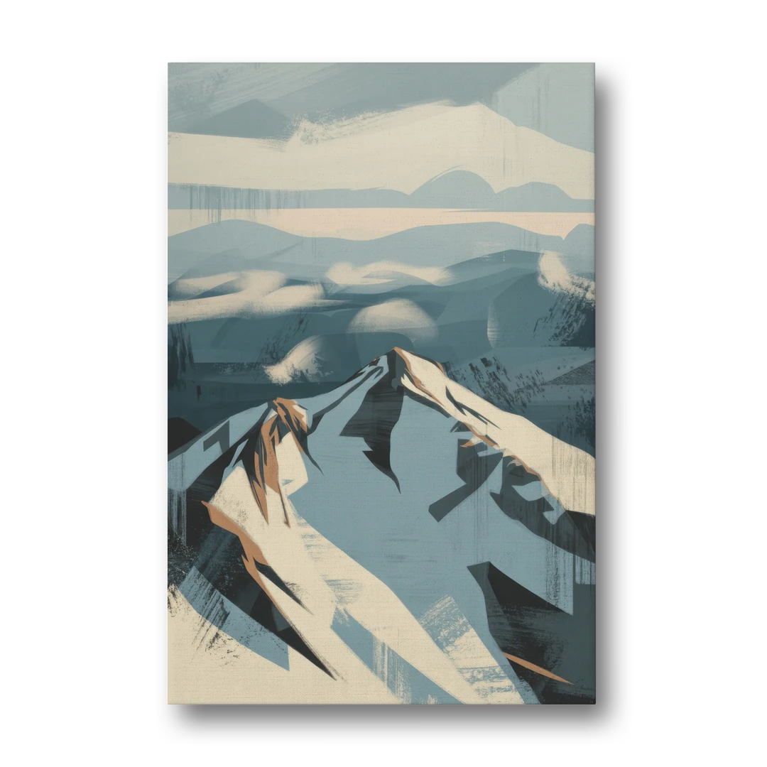 Grouse Mountain Snow View - Canvas Wall Art - Front