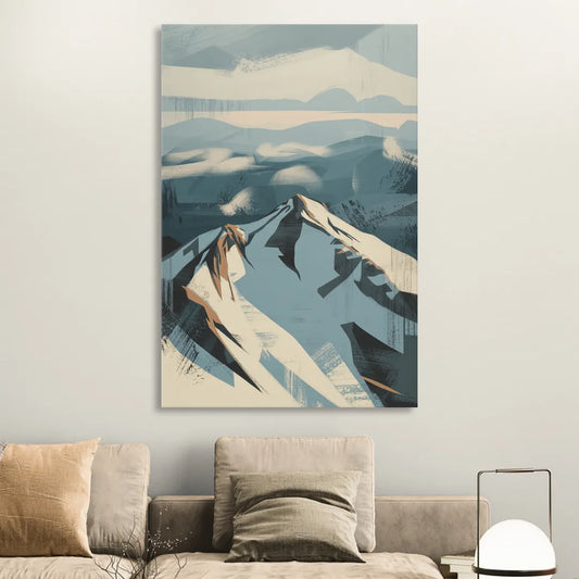 Grouse Mountain Snow View Living Room - Canvas Wall Art
