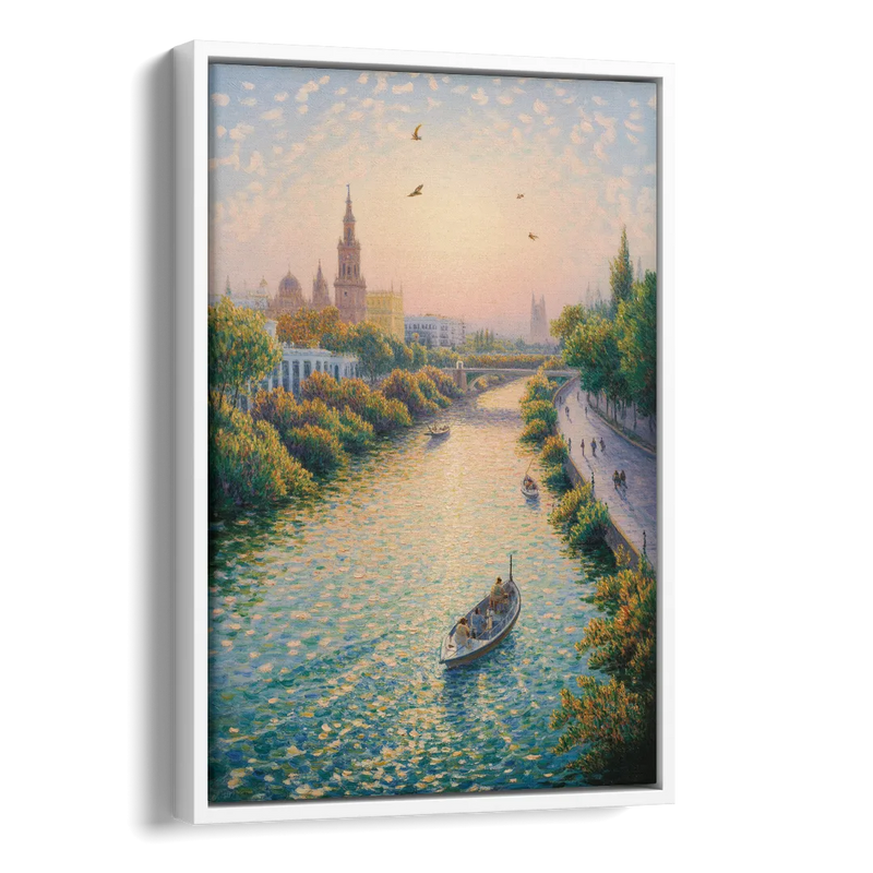 Guadalquivir Glimpse Side - White Canvas Wall Art