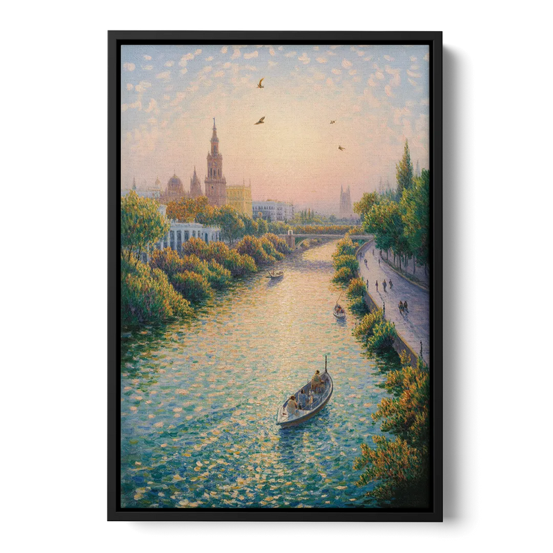 Guadalquivir Glimpse Front - Black Canvas Wall Art