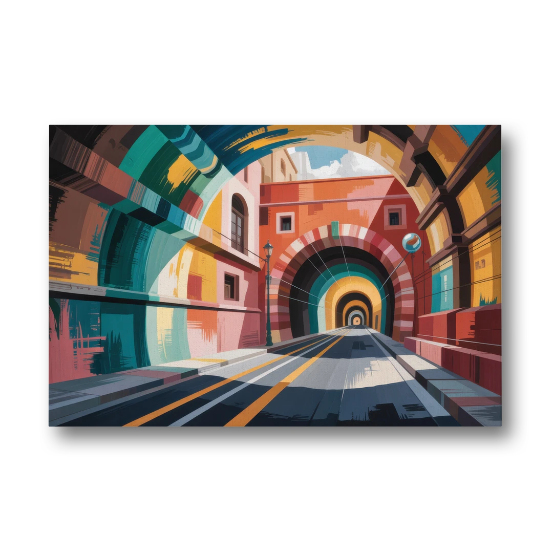 Guanajuato Tunnels - Canvas Wall Art - Front
