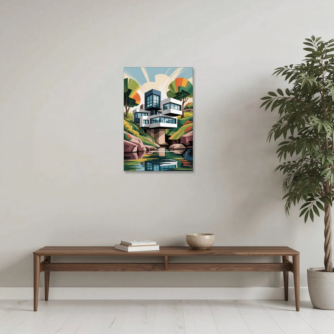 Habitat 67 Architecture - Canvas Wall Art - Coffee Table - 20x30