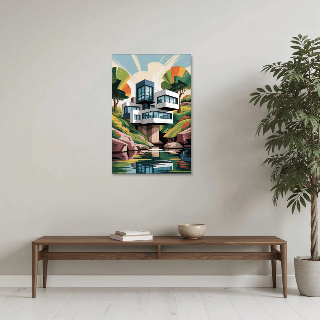 Habitat 67 Architecture - Canvas Wall Art - Coffee Table - 24x36