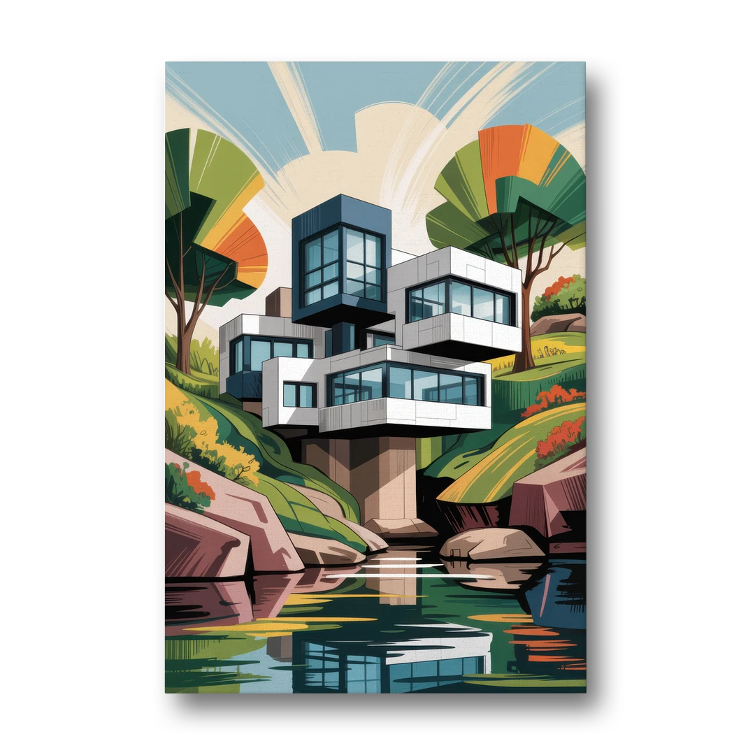 Habitat 67 Architecture - Canvas Wall Art - Front