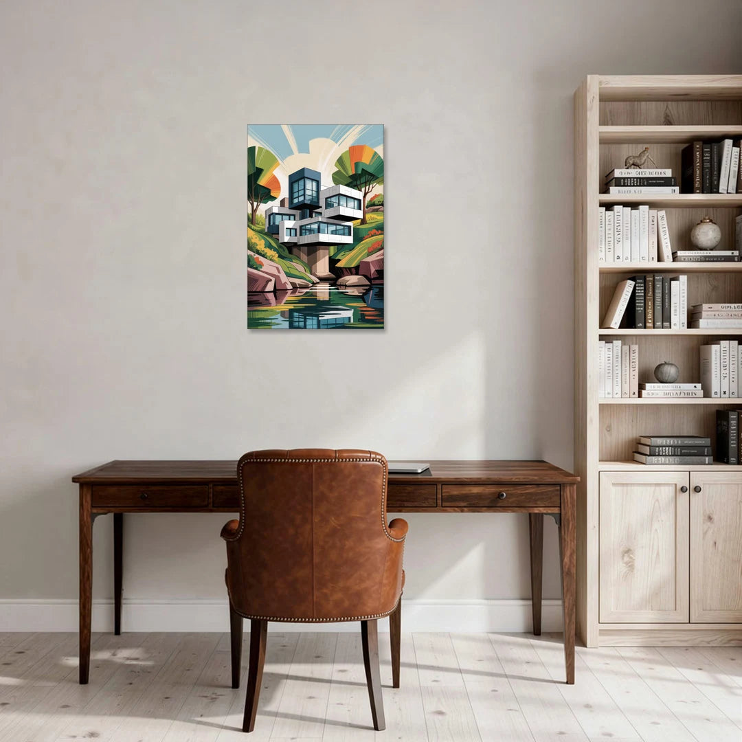 Habitat 67 Architecture - Canvas Wall Art - Office - 20x30