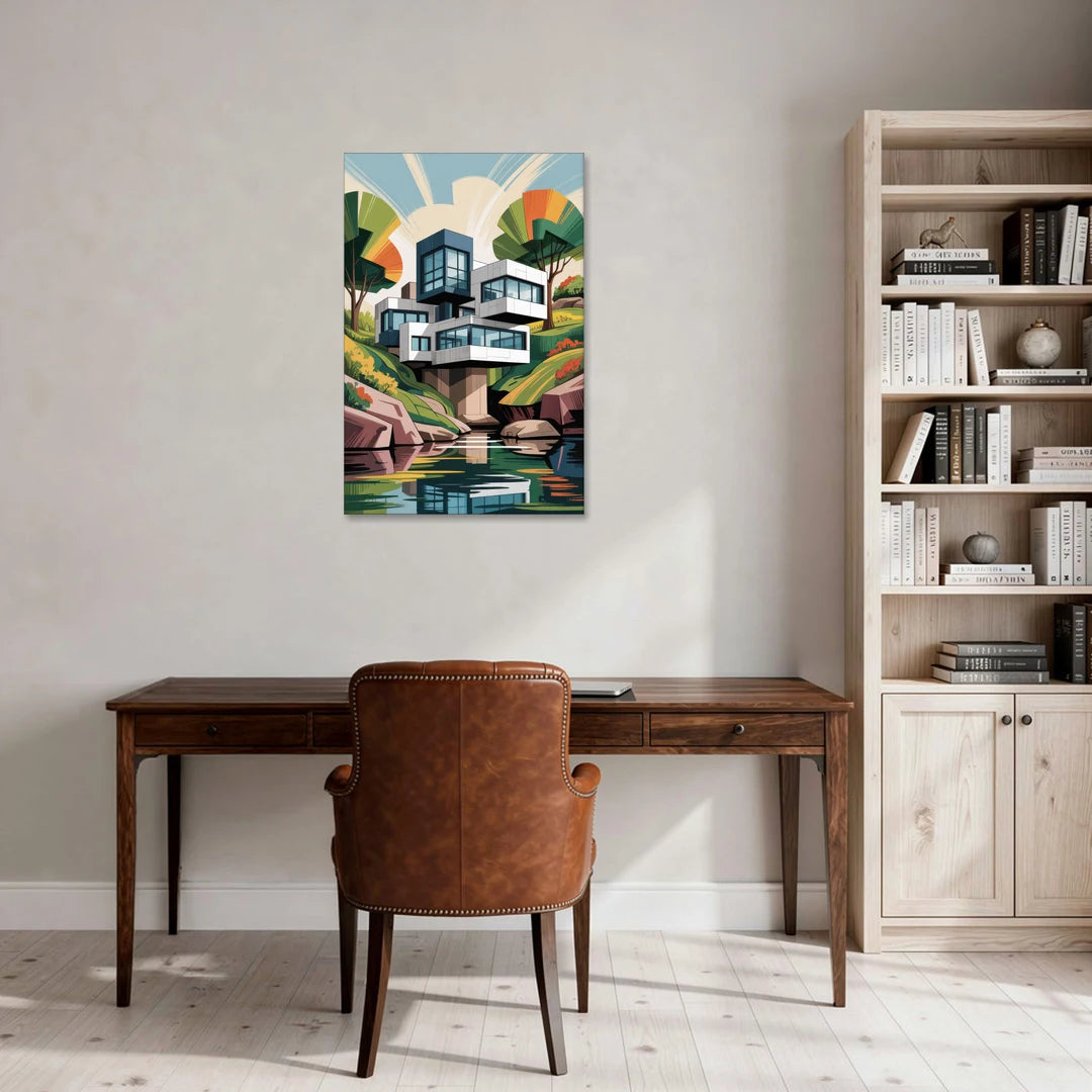 Habitat 67 Architecture - Canvas Wall Art - Office - 24x36