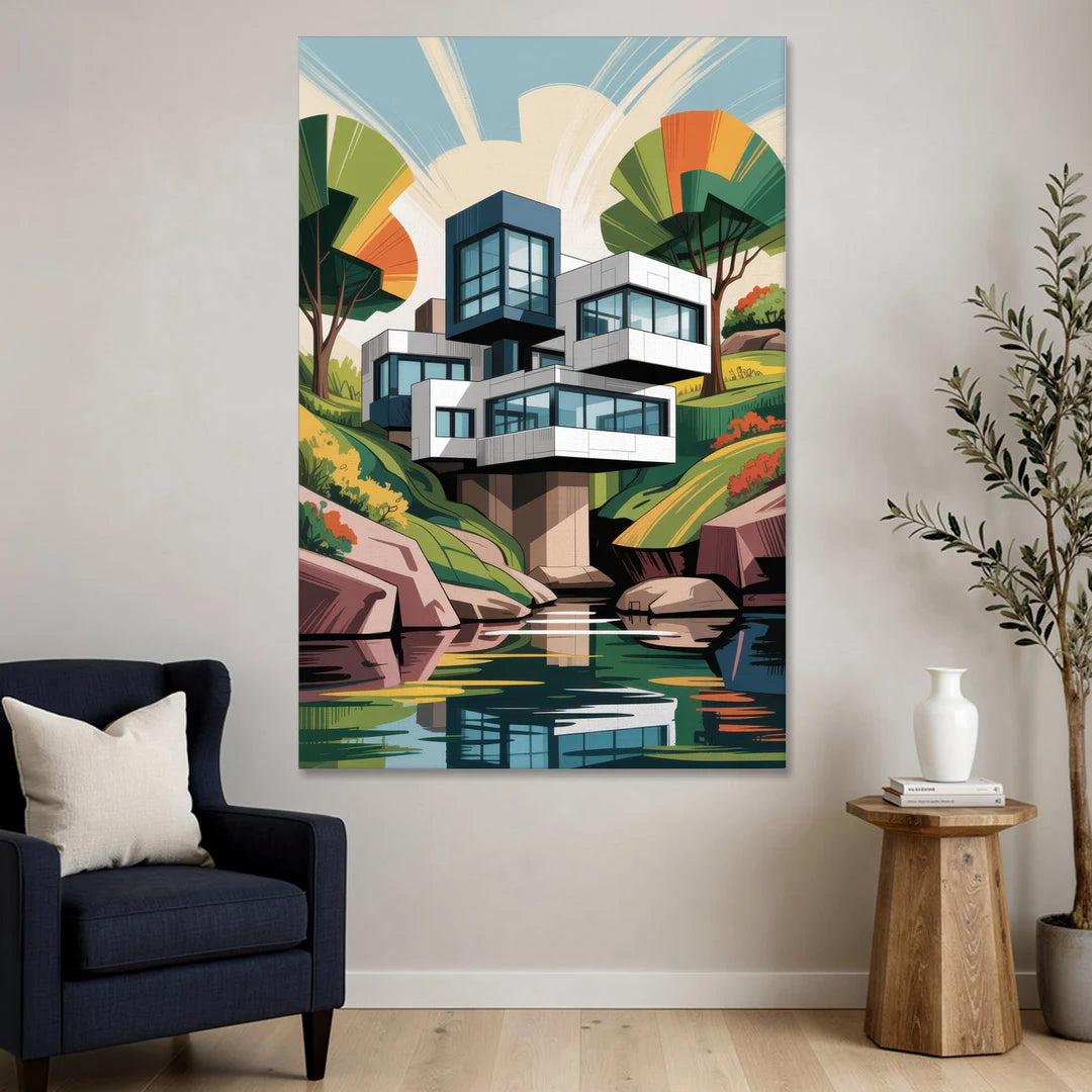 Habitat 67 Architecture - Canvas Wall Art - Sofa - 40x60