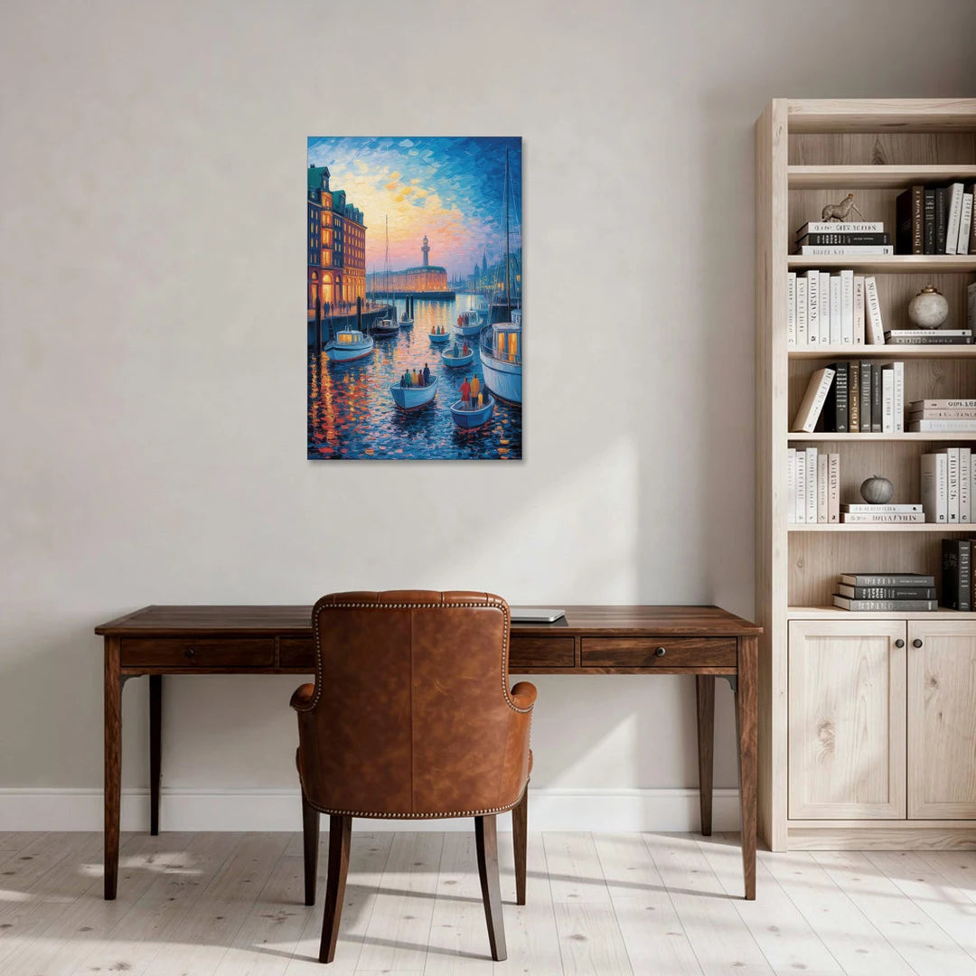 Harbor Lights - Canvas Wall Art - Office - 24x36