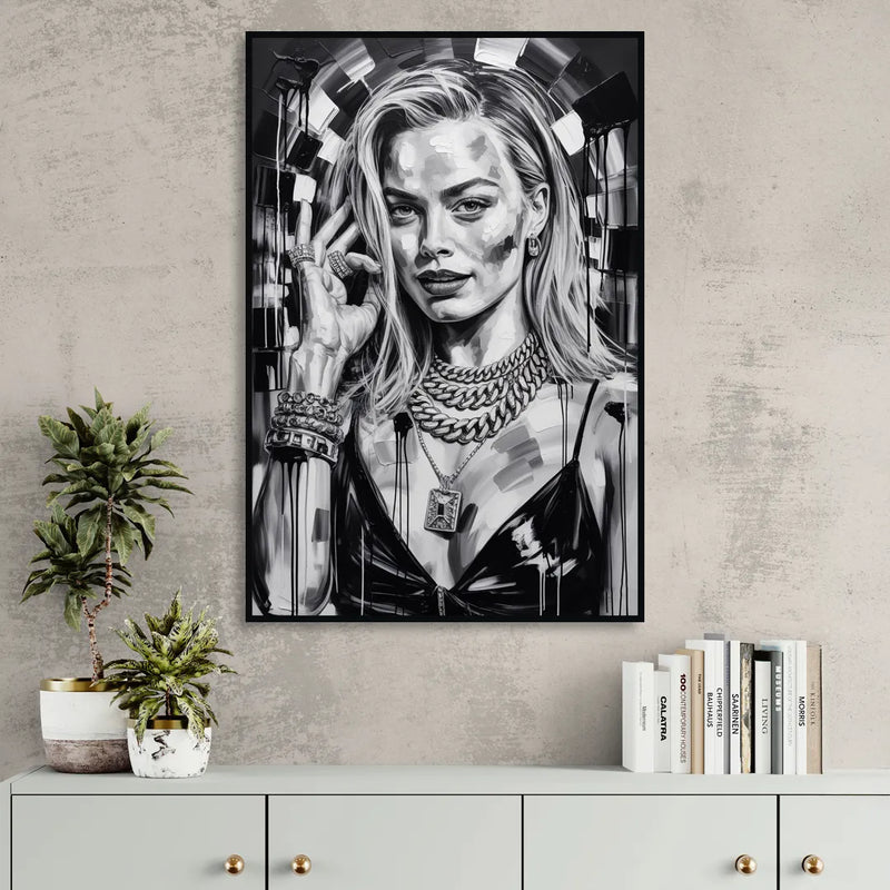 Harlequin Muse 2.0 Sitting Room - Black Canvas Wall Art