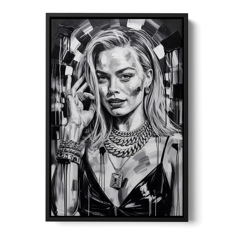 Harlequin Muse 2.0 Front - Black Canvas Wall Art