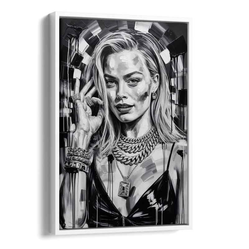 Harlequin Muse 2.0 Side - White Canvas Wall Art