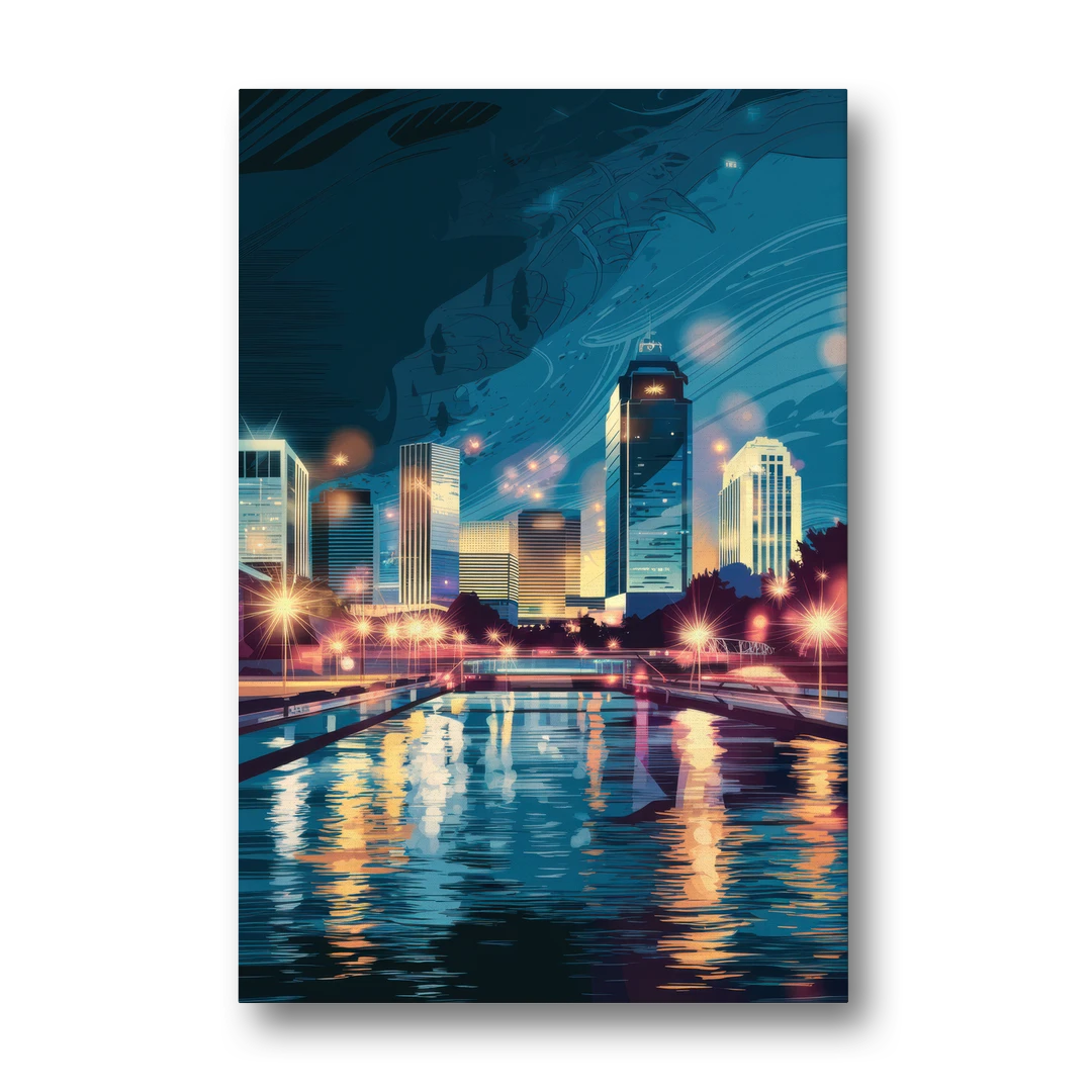 Henderson City Lights - Canvas Wall Art - Front