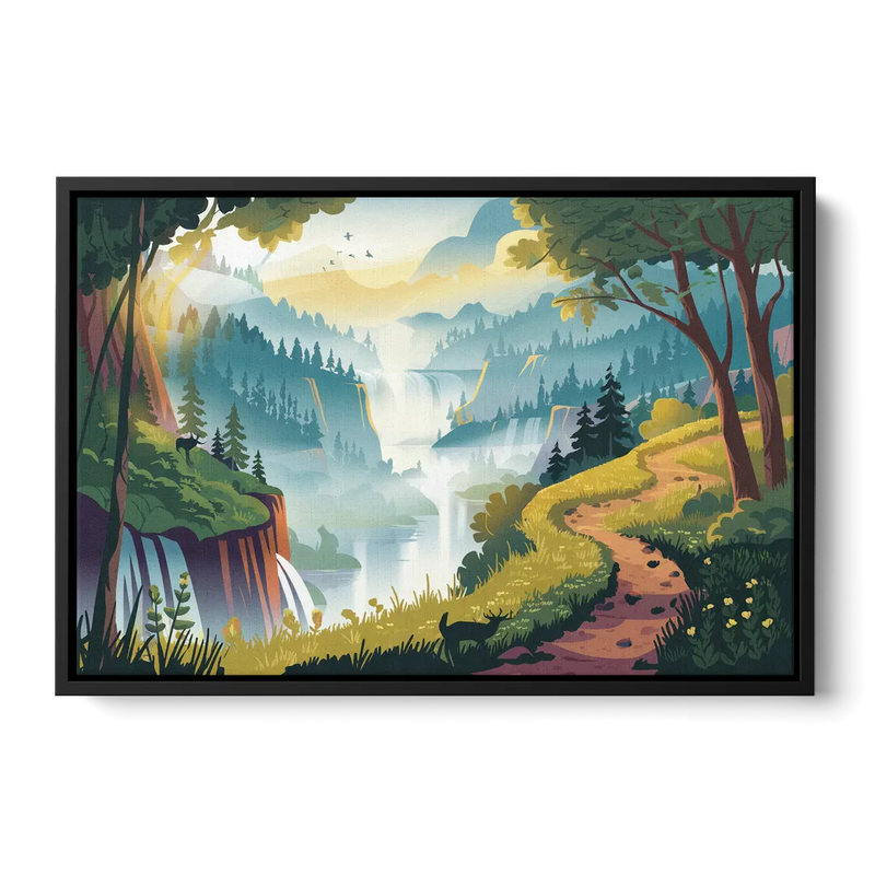 Henderson Scenic Trails Front - Black Canvas Wall Art