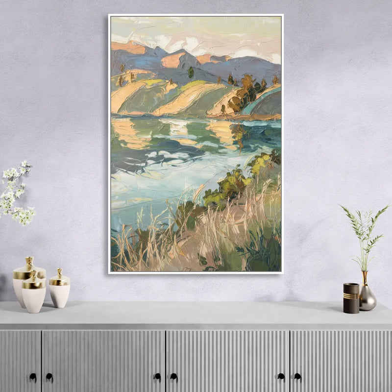 Henderson Serene Landscapes Sitting Room - White Canvas Wall Art
